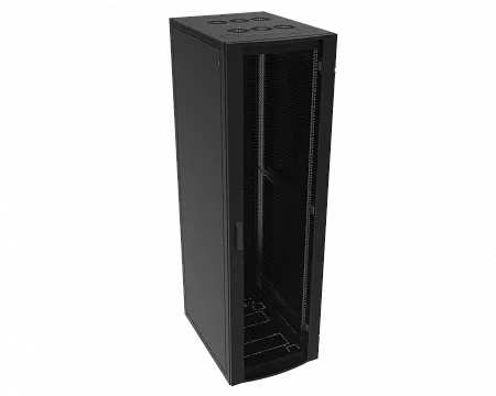 Шкаф телекоммуникационный напольный МИКсистем серия ECO+ 19" 36U 600*800 дверь перфорация черный